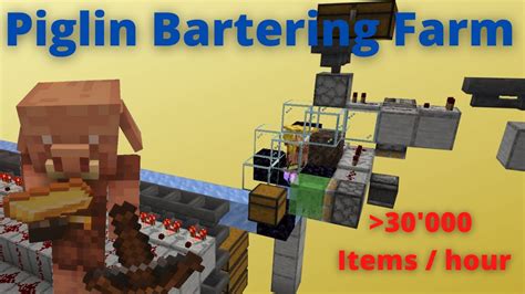 Easy Piglin Bartering/Traiding Farm | Minecraft 1.19 - YouTube