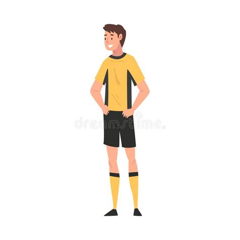 Man Soccer Player in Sports Uniform, Male Athlete Character Vector Illustration Stock Vector ...