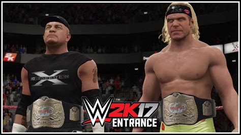 WWE 2K17 - Legendary New Age Outlaws CHAMPIONS Entrance & Title Victory ...