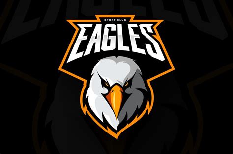 Eagle mascot sport logo design | Ilustrator, Kartun, Desain logo