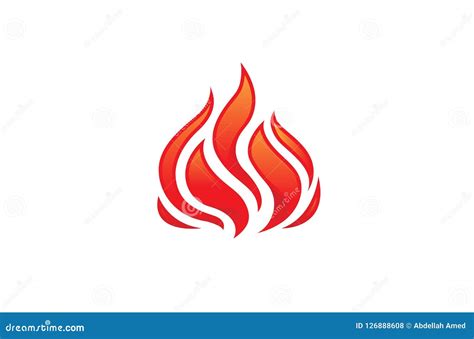 Creative Abstract Flaming Fire Logo Stock Vector - Illustration of emblem, burn: 126888608