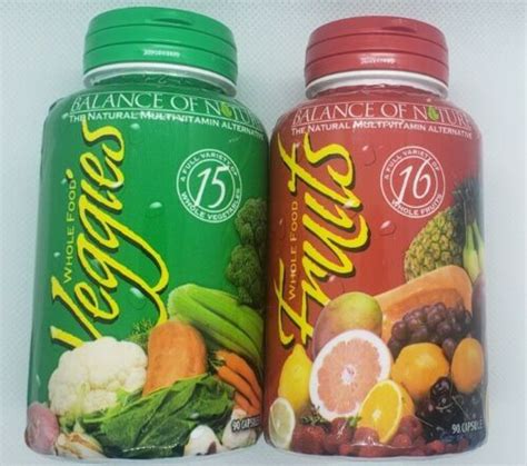 Balance of Nature Fruits and Veggies 90 Caps per Bottle (2 Bottles in ...