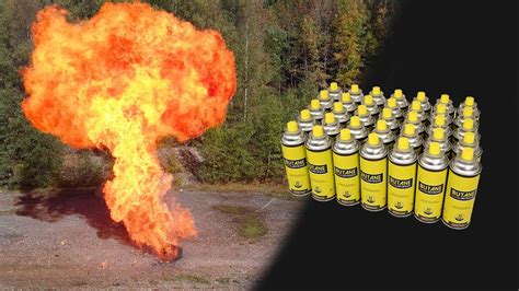 HUGE 35X Aerosol EXPLOSION! (Butane) - YouTube