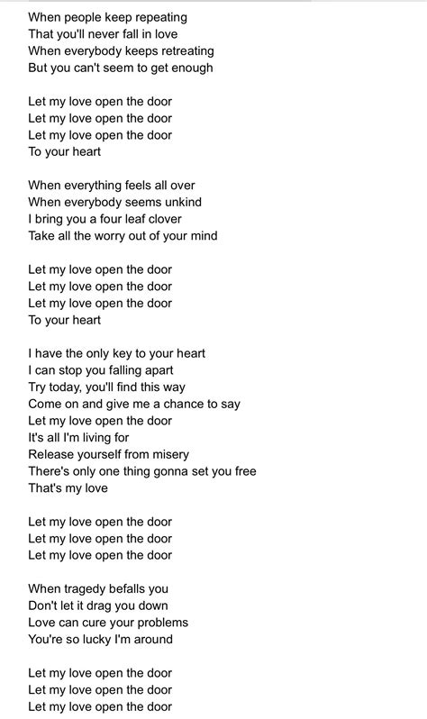 Love Is An Open Door Lyrics - eomoni web