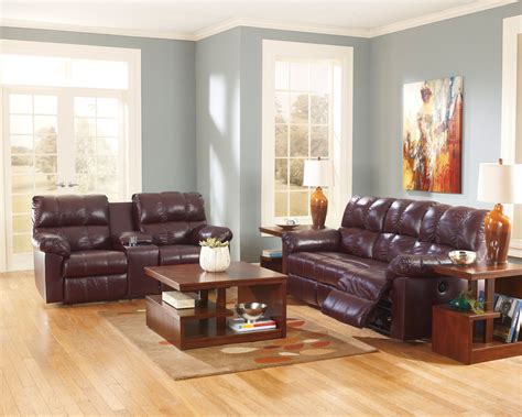 Leather Sofa Burgundy