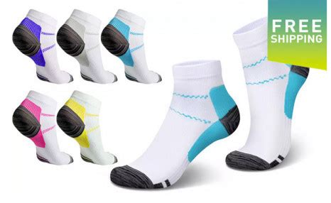 $17.95 for a 6-Pack of Plantar Fasciitis Compression Socks | WagJag