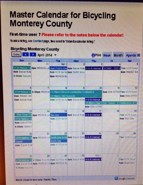 Monterey County Calendar - Printable Word Searches