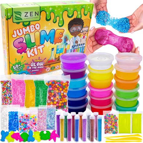 DIY Slime Kit Toy for Kids Girls Boys Ages 5-12, Glow in The Dark ...