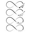 Infinity symbols with words for tattoo Royalty Free Vector