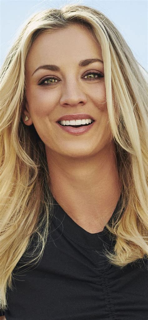 Kaley Cuoco, smile, actress, 2018, 1125x2436 wallpaper | Blonde ...