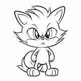 Cartoon Cat Coloring Page Sonic Pages Outline Sketch Drawing  sketch template