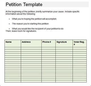 FREE 23+ Sample Petition Templates in PDF | MS Word | Petition, Word template, Words