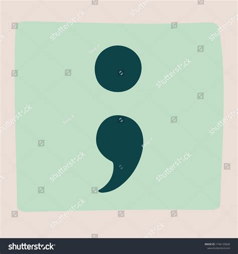 Semicolon Vector Art Illustration Picture: เวกเตอร์สต็อก (ปลอดค่าลิขสิทธิ์) 1746135830 ...