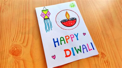 Simple Diwali card making easy| How to make diwali card beautiful ...