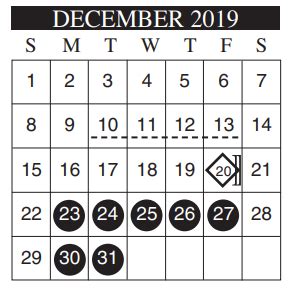 Milam Elementary - School District Instructional Calendar - Mcallen Isd - 2019-2020