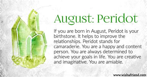 August Birthstone Meaning