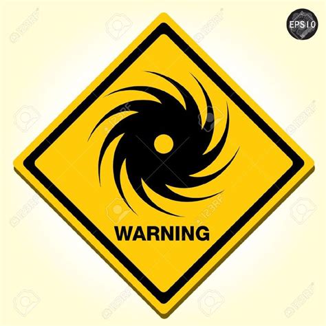 Hurricane warning sign, Vector | Warning signs, Hurricane, Hurricane pictures