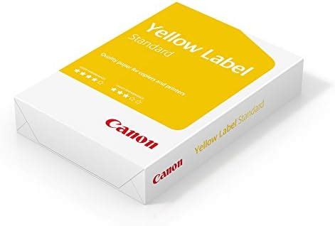 Canon Yellow Label Standard A4 White Printer Paper 80gsm - 1 Ream of 500 Sheets : Amazon.co.uk ...