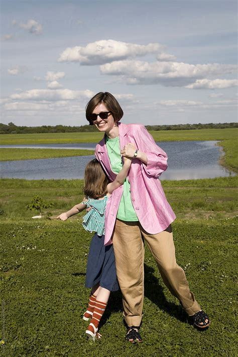 Happy family outdoors - Stock Image - Everypixel