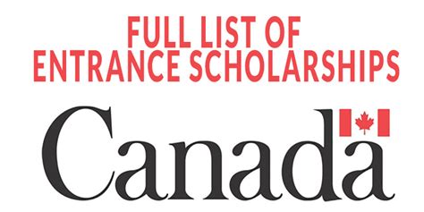 Entrance Scholarships in Canada Public Universities