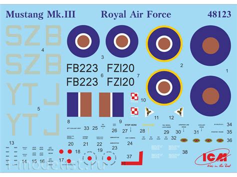 48123 ICM 1/48 Mustang Mk.III, British air force :: Scale Models ...