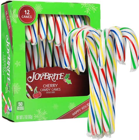 Greenco Candy Canes Individually Wrapped Cherry Flavored Candy Canes Pack of 12 Candy Canes ...