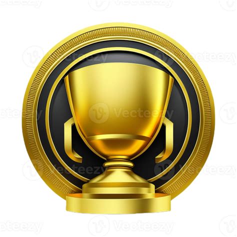 Golden medal isolated on transparent 24675235 PNG