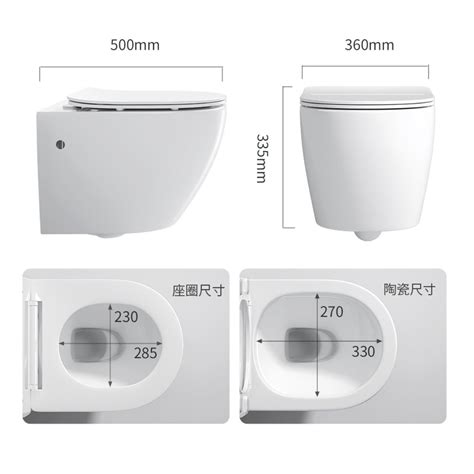 Modern White Flush Toilet Wall Hung One-Piece Toilet with Slow Close Seat - Clearhalo