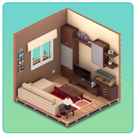 ArtStation - Isometric living room game