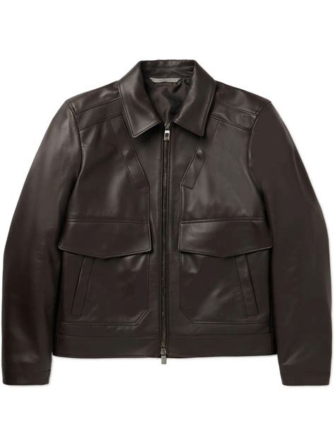 Canali - Leather Jacket - Brown Canali