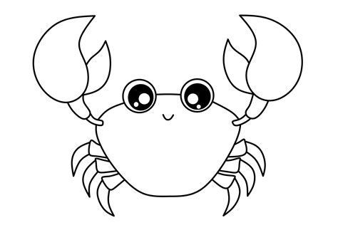 cartoon crab outline image for coloring book 17684527 Vector Art at ...