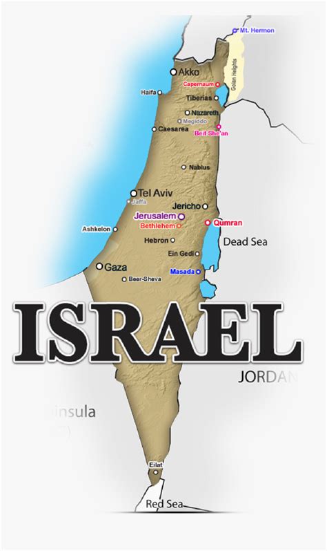 Israel Map Transparent, HD Png Download - kindpng