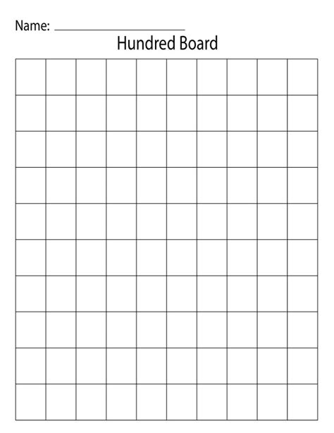 Hundreds Board Printable