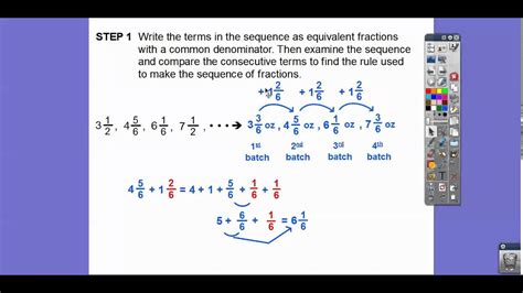 Patterns with Fractions - Lesson 6.8 - YouTube