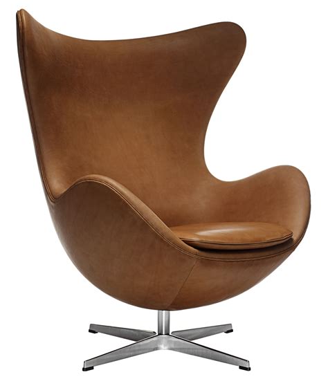 Fritz Hansen Egg chair Swivel armchair - brown | Made In Design UK