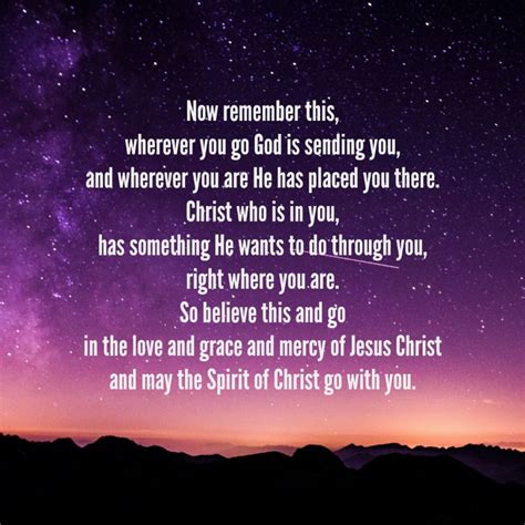 A former Pastor of Swift Creek Presbyterian, Rev. Tuck Knupp would often share this benediction ...