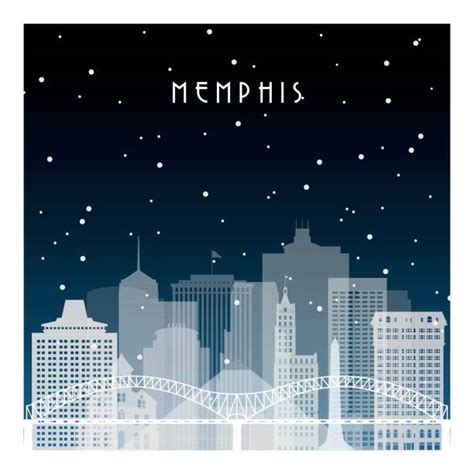 Memphis Skyline Night Illustrations, Royalty-Free Vector Graphics ...