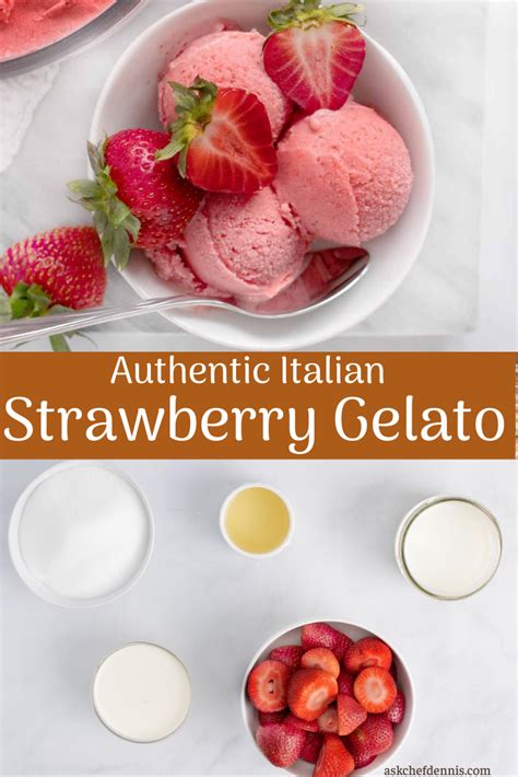 The Best and Easiest Strawberry Gelato Recipe - Chef Dennis