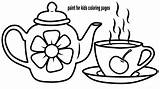 Tea Sets Drawing And Coloring Cup Teapot Toy Learn Colors For Kids  sketch template