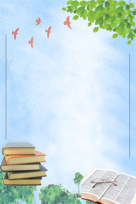 Background Reading Books Wallpaper Design - Mural Wall