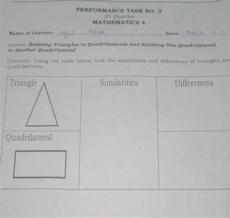 what is the similarities and differences of triangle and ...