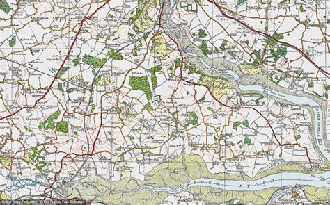 Historic Ordnance Survey Map of The Woodlands, 1921