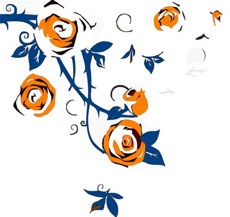 Orange Rose Border Clip Art at Clker.com - vector clip art online ...