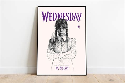 Wednesday Addams Poster Illustration - Addams Family Designed & Sold By ChaZhan