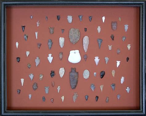 Framed arrowheads collection from Hot Springs Frame & Art Supply