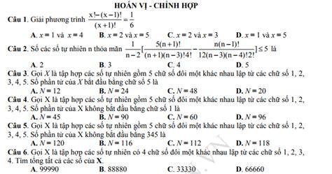 Khám phá chỉnh hợp tổ hợp - Kỹ năng cần thiết để giải toán học thành công