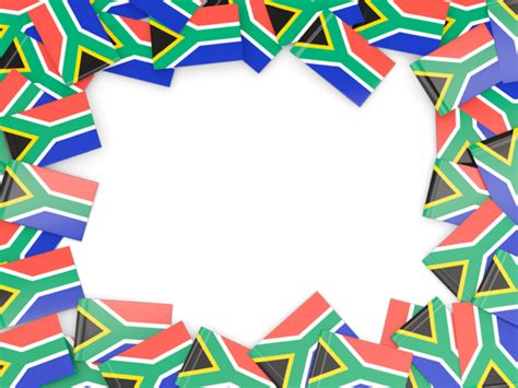 Flag frame. Illustration of flag of South Africa