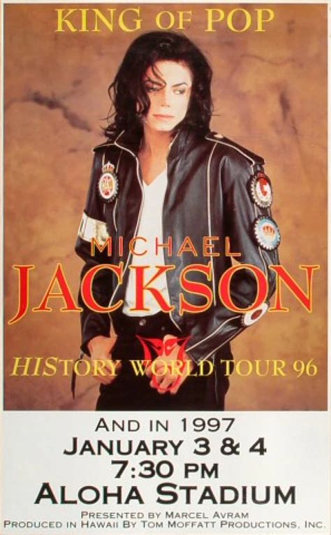 Michael Jackson Vintage Concert Poster from Aloha Stadium, Jan 3, 1997 ...