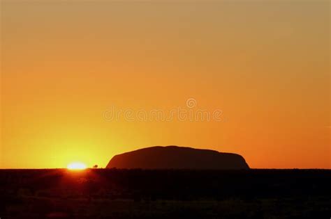 Uluru Ayers Rock at Sunrise Editorial Stock Photo - Image of orange ...