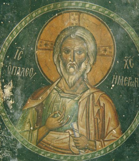 Christ as Ancient of Days. Wall painting. Kastoria (Greece), St Stephen